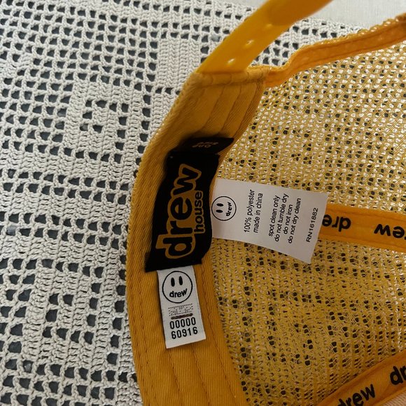 drew house Mascot Trucker Hat Golden Yellow rare - Picture 11 of 11